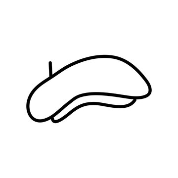 beret icon liner illustration on white background..eps