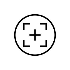 Focus icon in trendy flat style design. Vector graphic illustration on white background..eps