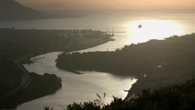 Sunrise over Warrenpoint from Flagstaff Viewpoint On Fathom Hill Near Newry