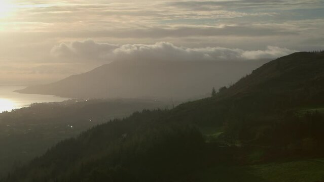 Warrenpoint from Flagstaff Viewpoint On Fathom Hill Near Newry