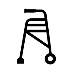 walker for disabled person vector illustration on white background..eps