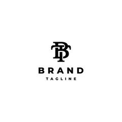 Classy Initial Letter TB Or BT Logo Design. Minimalist Initial Letter B And T Logo Design.
