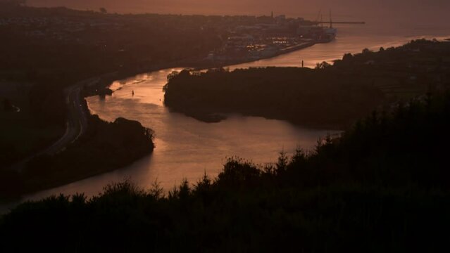 Sunrise over Warrenpoint from Flagstaff Viewpoint On Fathom Hill Near Newry