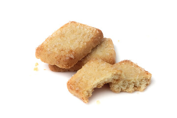 Danish butter cookie isolated on white background