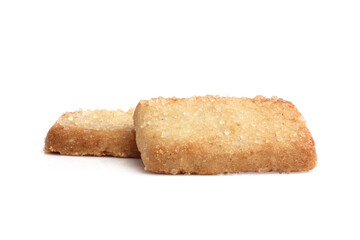 Danish butter cookie isolated on white background