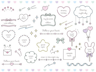 ドリーミーなかわいい飾りフレームセット