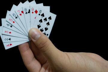little poker with black background