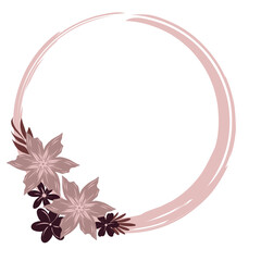 Wreath selection vector design round invitation frame. Rustic wedding greenery.  Watercolor save the date card. Summer rustic style. All elements are isolated and editable