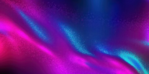 Fototapeta na wymiar Neon color background. Glitter texture. Holographic radiance. Solar blast. Blur magenta pink blue shimmering grain