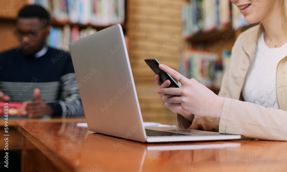 Aufkleber maybe organizing a study group would help me. a university student using her cellphone while sitting