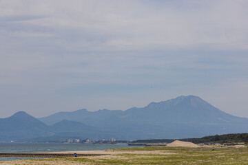 日本の鳥取県の雄大な大山