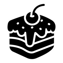 cake glyph icon