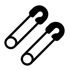 safety pin glyph icon