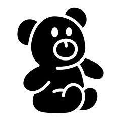 teddy bear glyph icon