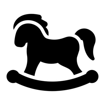 rocking horse glyph icon