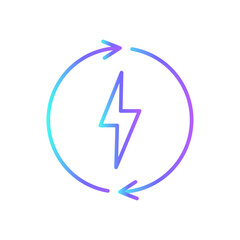 Renewable Energy Ecology icon with blue duotone style. power, environment, electricity, alternative, electric, sustainable, technology. Vector illustration