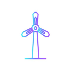 Wind Mill Ecology icon with blue duotone style. energy, power, environment, electricity, renewable, electric, alternative. Vector illustration