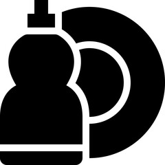 dish soap black solid icon