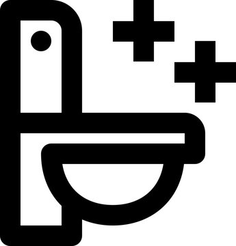 recommend clip art: toilet black outline icon
