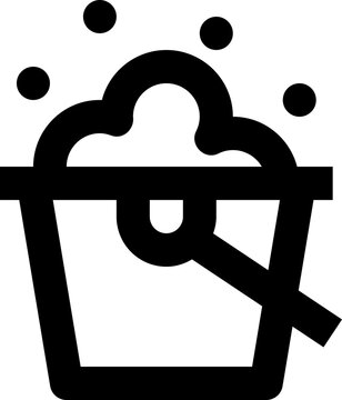 recommend clip art: bucket black outline icon