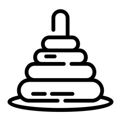 pyramid line icon