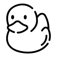 rubber ducks line icon