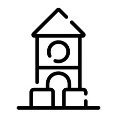 toys blocks line icon