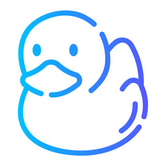 rubber ducks gradient icon