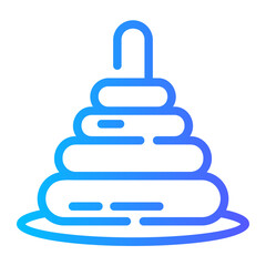 Obraz premium pyramid gradient icon