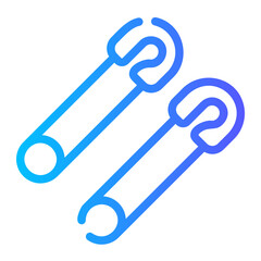 safety pin gradient icon