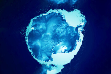 Naklejka na ściany i meble Antarctica, a view from space. Elements of this image furnished NASA.