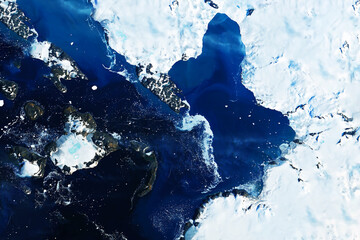 Antarctica, a view from space. Elements of this image furnished NASA.