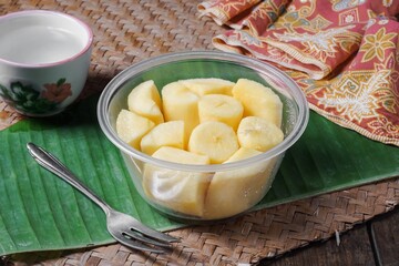 Sweet dessert Tapai or Peuyeum are traditional Asia food from Indonesia and Malaysia.