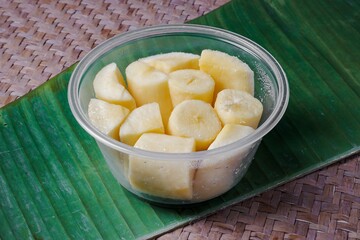 Sweet dessert Tapai or Peuyeum are traditional Asia food from Indonesia and Malaysia.