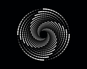 Black and white spiral.black and white background
