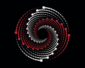 Abstract spiral circle design