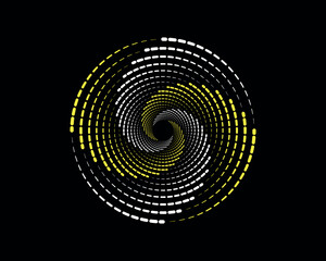 Abstract spiral circle design