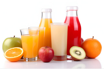 Naklejka na ściany i meble Fruit juice. generative ai