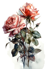 A beautiful rose flower . ai