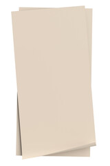 3D note paper. Sticky note. 3D illustration.