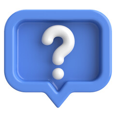 Question mark sign. 3D illustration.