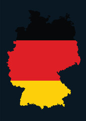 Minimalist and simple map of region in the world with the Flag color.