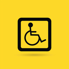 Warning signs with yellow background