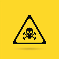 Warning signs with yellow background