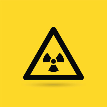 Warning signs with yellow background