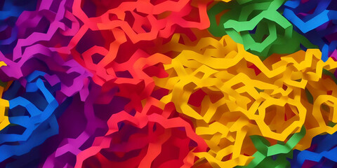 Tiles Tileable Abstract Colorful Random Paper Strips Background Wallpaper Generative AI illustration