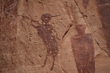 Kokopelli rock art figure