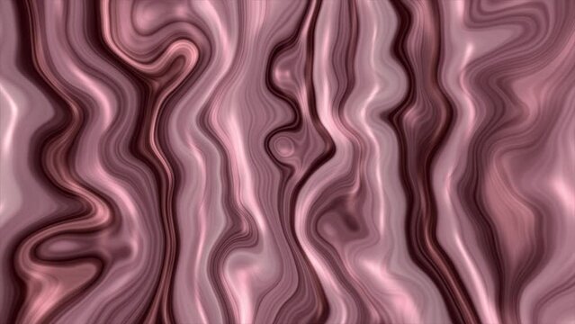 Abstract Contours Fractual Background Animation. Maroon Color