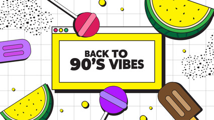 Vector linear vintage 90 colorful colourful vaporwave background