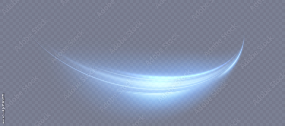 Poster Vector illustration of dynamic light sources on a transparent background. High speed in light abstraction. Abstract light swirl. For web design, game design. Vector	
